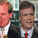 Left: s Halloween approaches Tuesday, White House press secretary Mike McCurry holds a plastic intsy-weensy spider on his nose in the White House briefing room Monday Oct. 30, 1995 during the daily briefing. Right: President Bush’s Press Secretary Tony Snow holds up a Halloween eyeball, at the White House in Washington, Tuesday, Oct. 31, 2006, that had been left on his podium at the start of his daily briefing. Photos via AP Images.